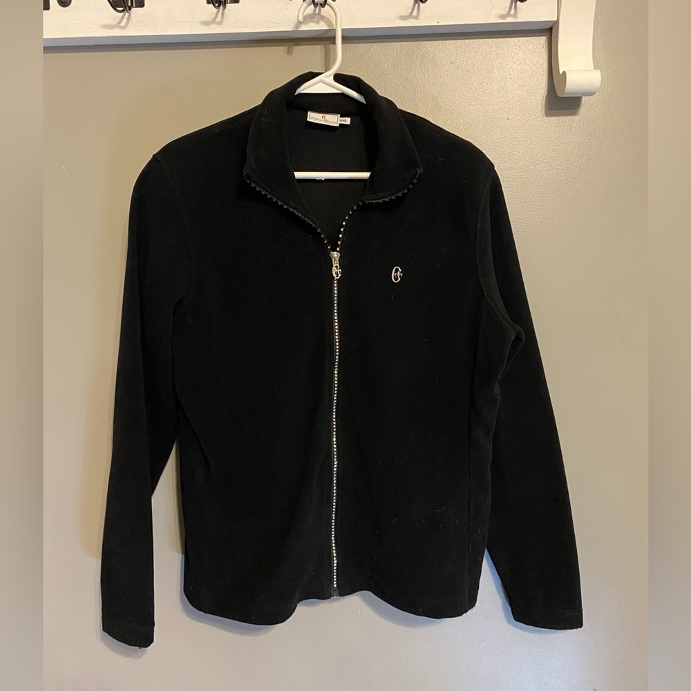 CONTE OF FLORENCE SOFT VELVET ZIP UP